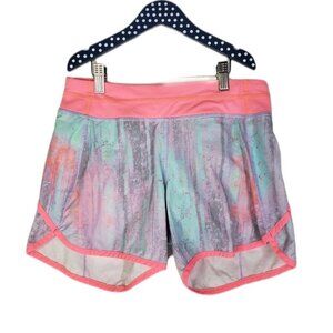 Ivivva Speedy‎ Watercolor Shorts Girls 14 Pink Purple Blue